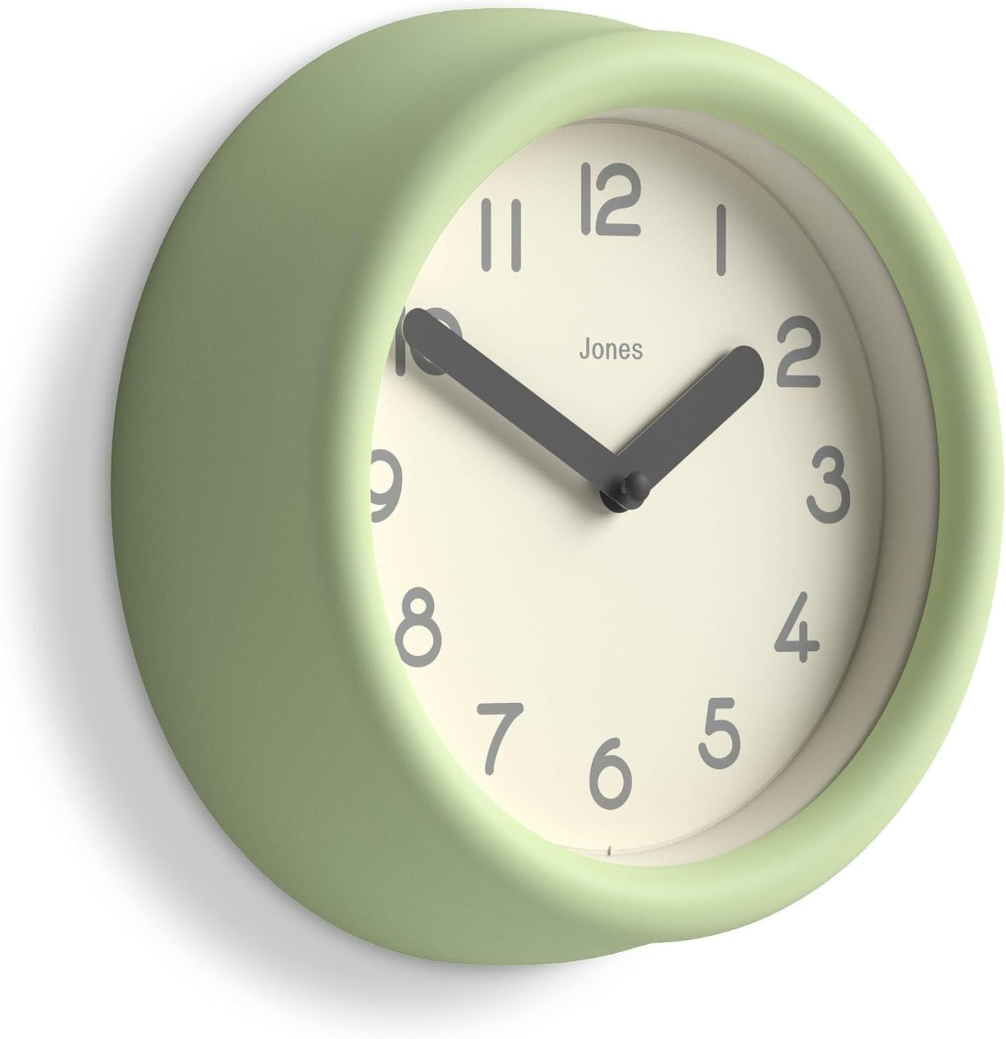 Small Green Wall Clock 22cm Modern Silent Quartz Round Minimalist Home Decor