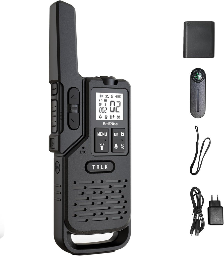 Long Range Walkie Talkies 5 Mile IP54 Waterproof NOAA SOS 2 Pack