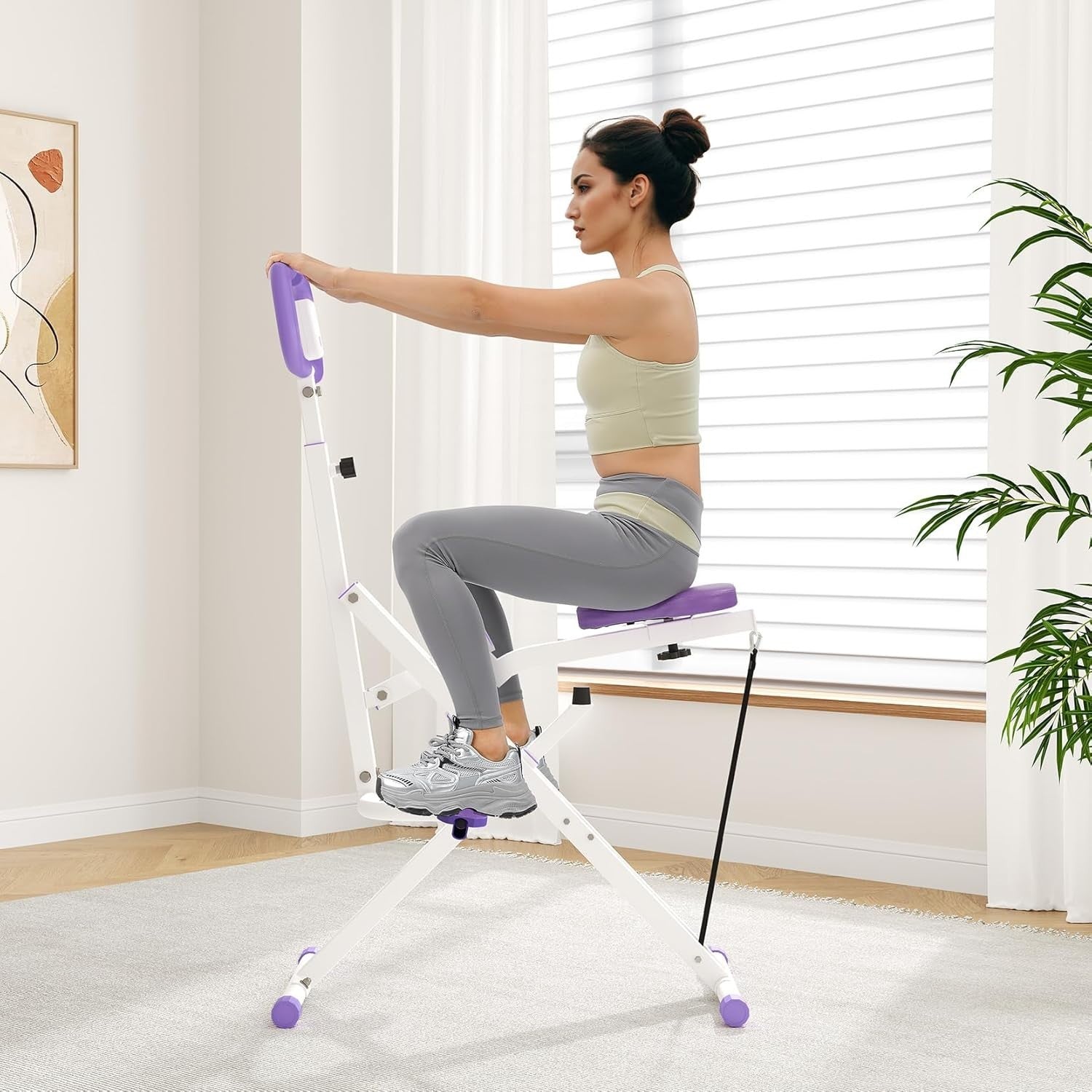 Deep Squat Assist Machine Rowing Trainer Full Body Workout Monitor