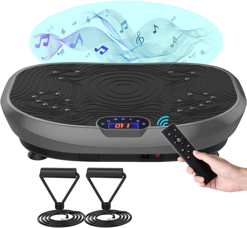 Grey Vibration Plate Exercise Machine Whole Body Workout 120 Levels