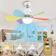 30W Ceiling Fan with Lights Dimmable Remote 6 Blades