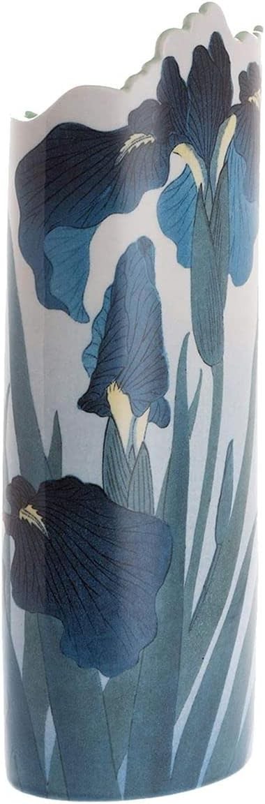 Art Nouveau Iris Porcelain Vase Multicolour Tall Decorative Flower Vase