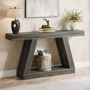 Rustic Grey Console Table 140x30x80cm Storage Space Hallway Entryway