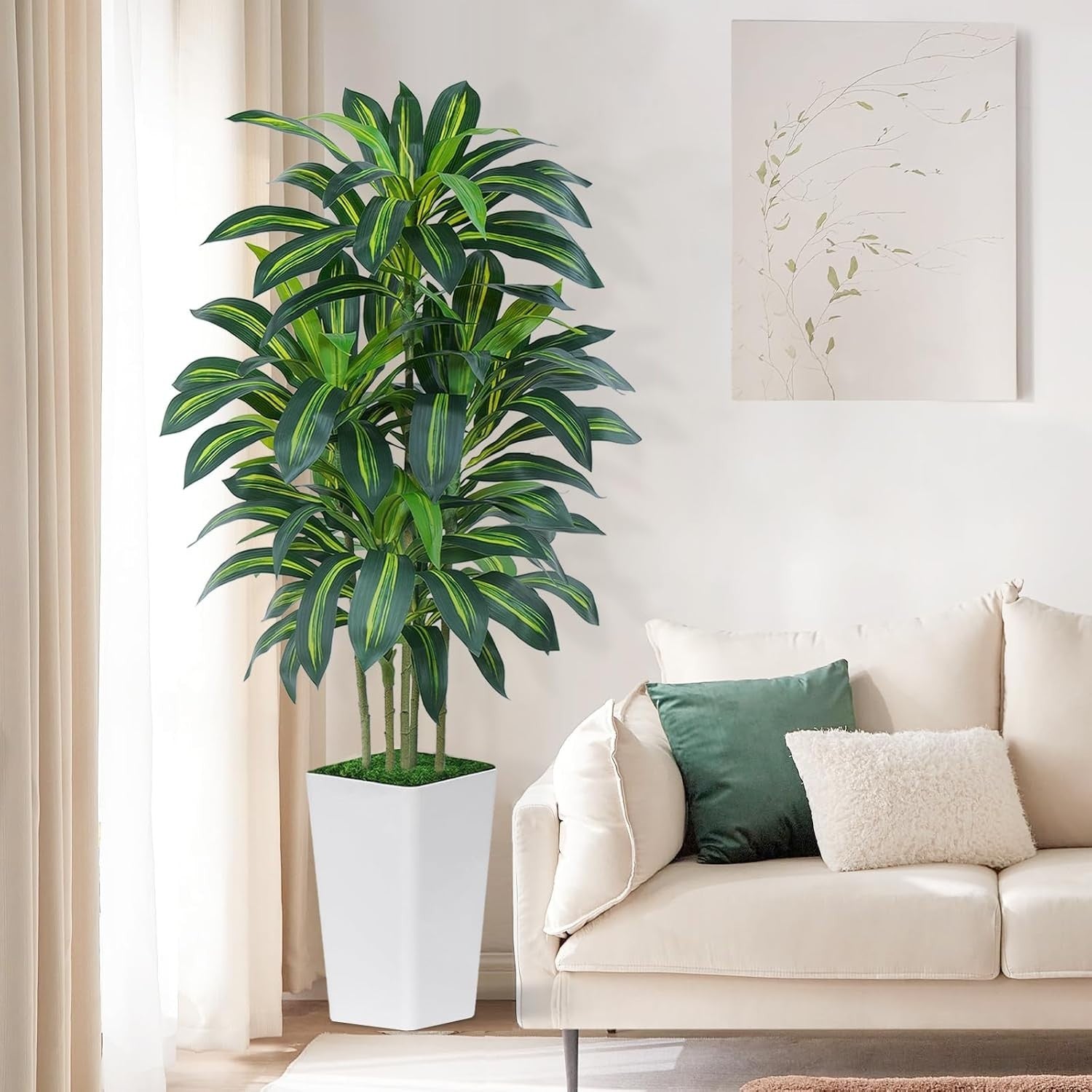 180cm Artificial Dracaena Tree Faux Tropical Indoor Home Office Decor Plant