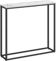 Slim Console Table with Marble Top & Metal Frame – Perfect for Hallways