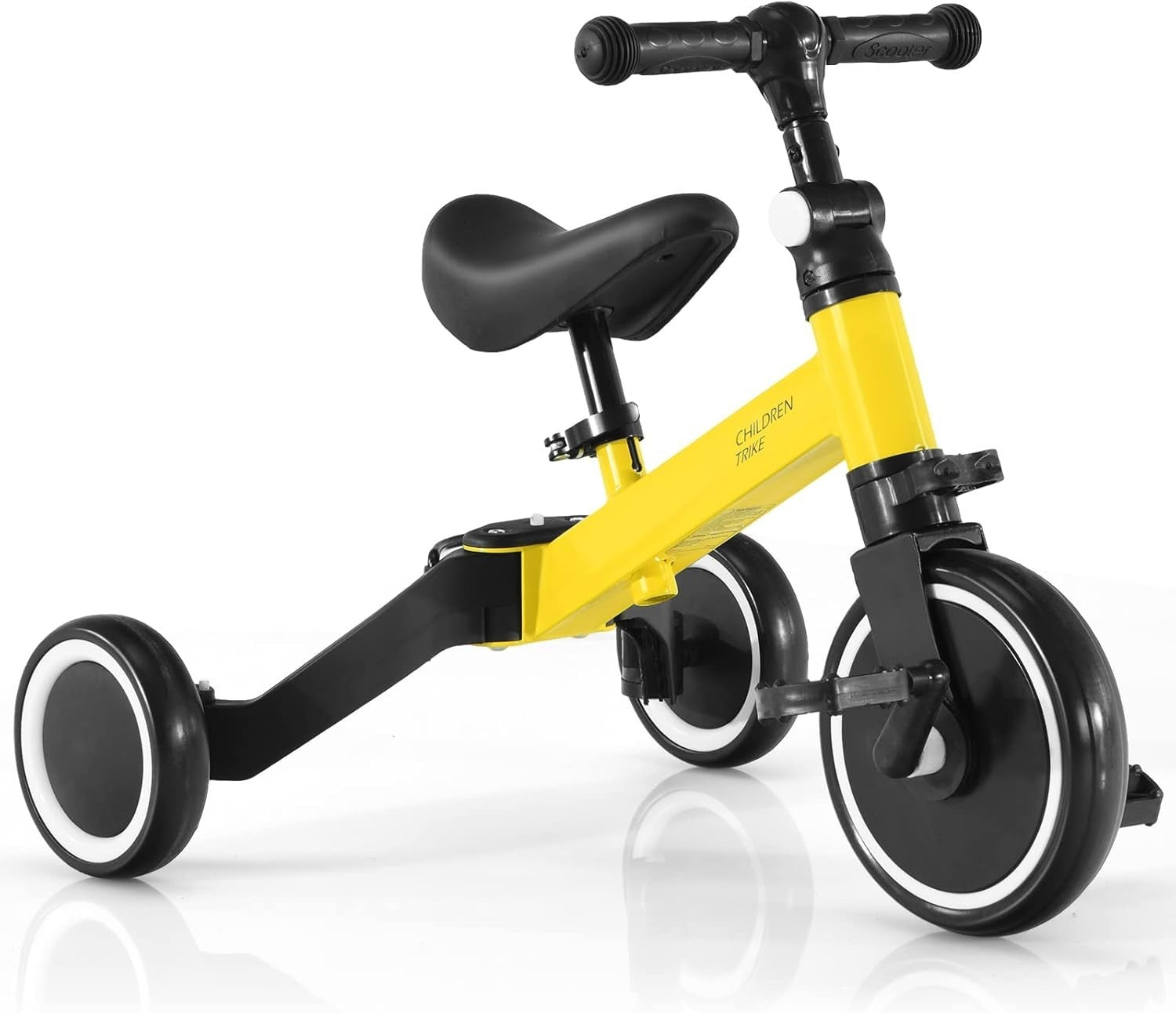 3 in 1 Toddler Tricycle Balance Bike Adjustable Seat Kids Trike 1-4Y