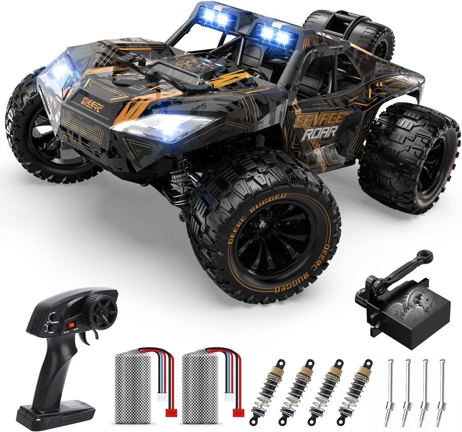 1:14 High-Speed 4x4 RC Monster Truck 40KPH Off-Road Car with LED Lights