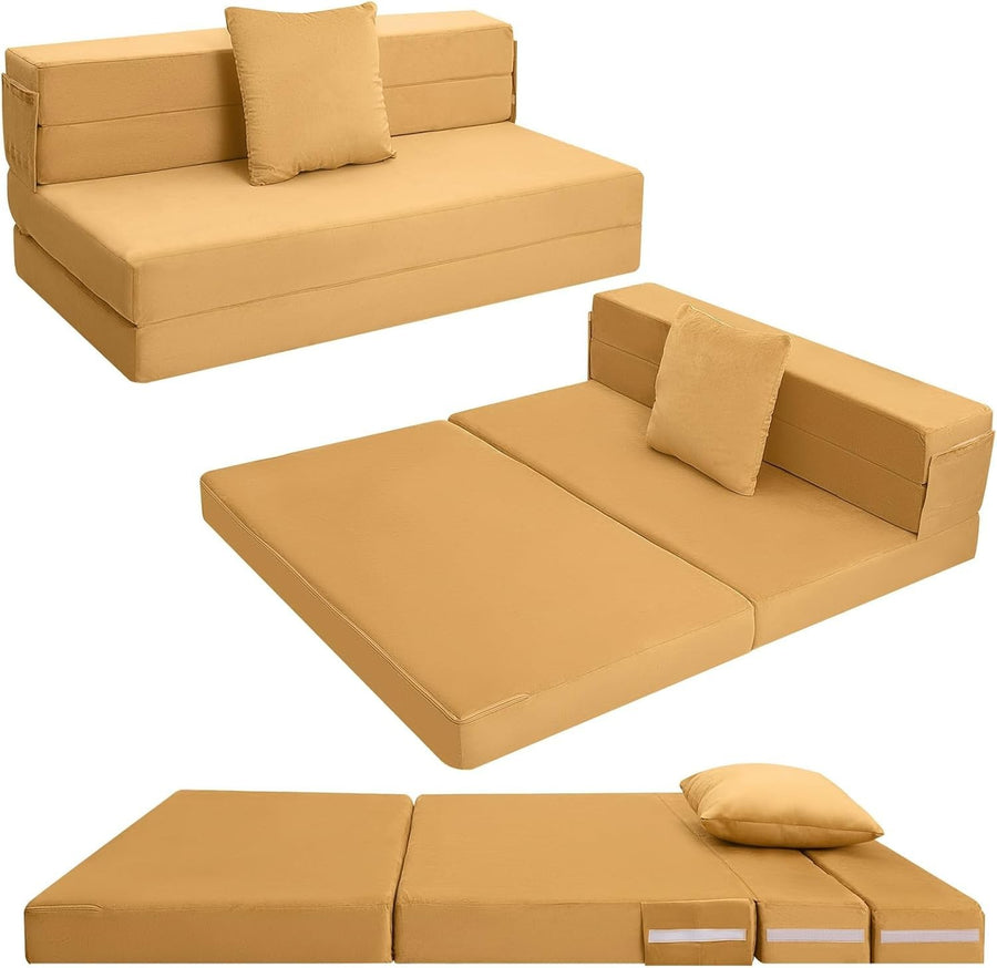 Folding Sofa Bed Double Futon Chair Guest Mattress Foam Floor Couch