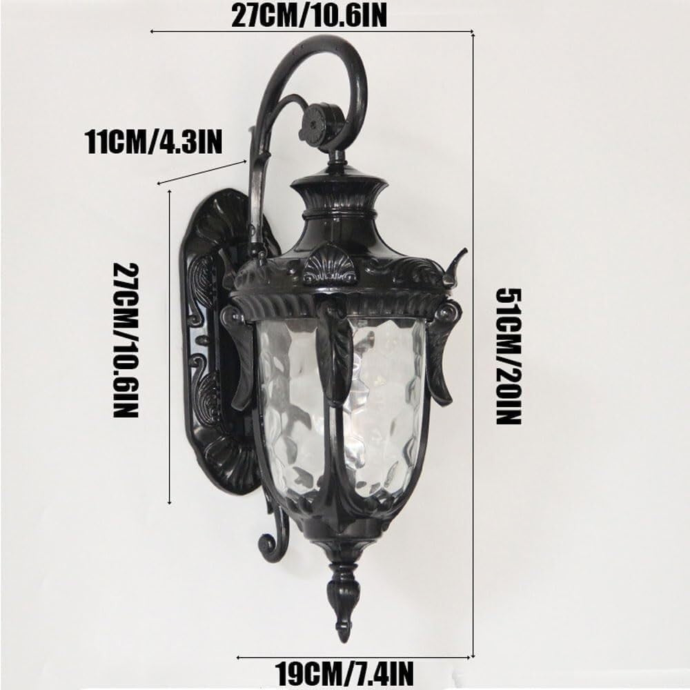 Retro Outdoor Wall Sconce – Bronze Vintage Waterproof Lamp (27×51 cm)