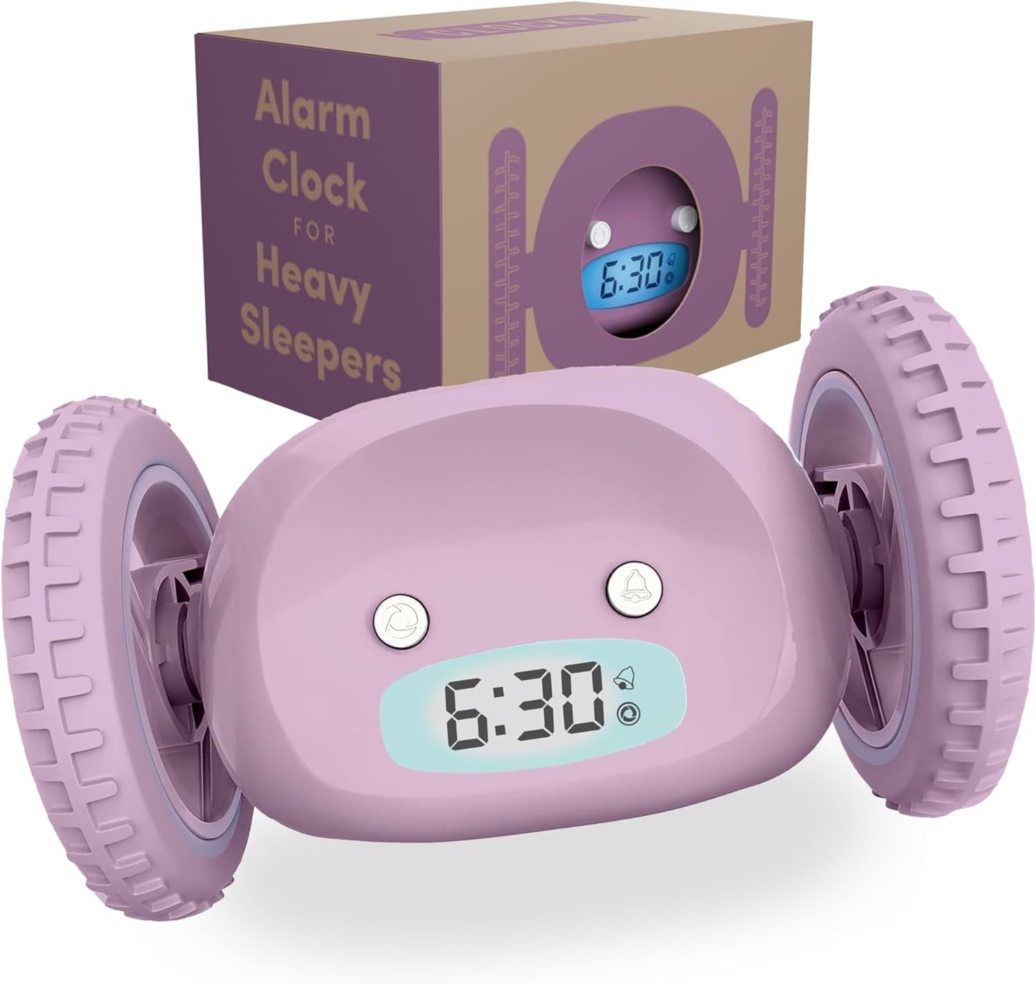 Runaway Alarm Clock on Wheels Extra Loud Heavy Sleeper Rolling Jumping