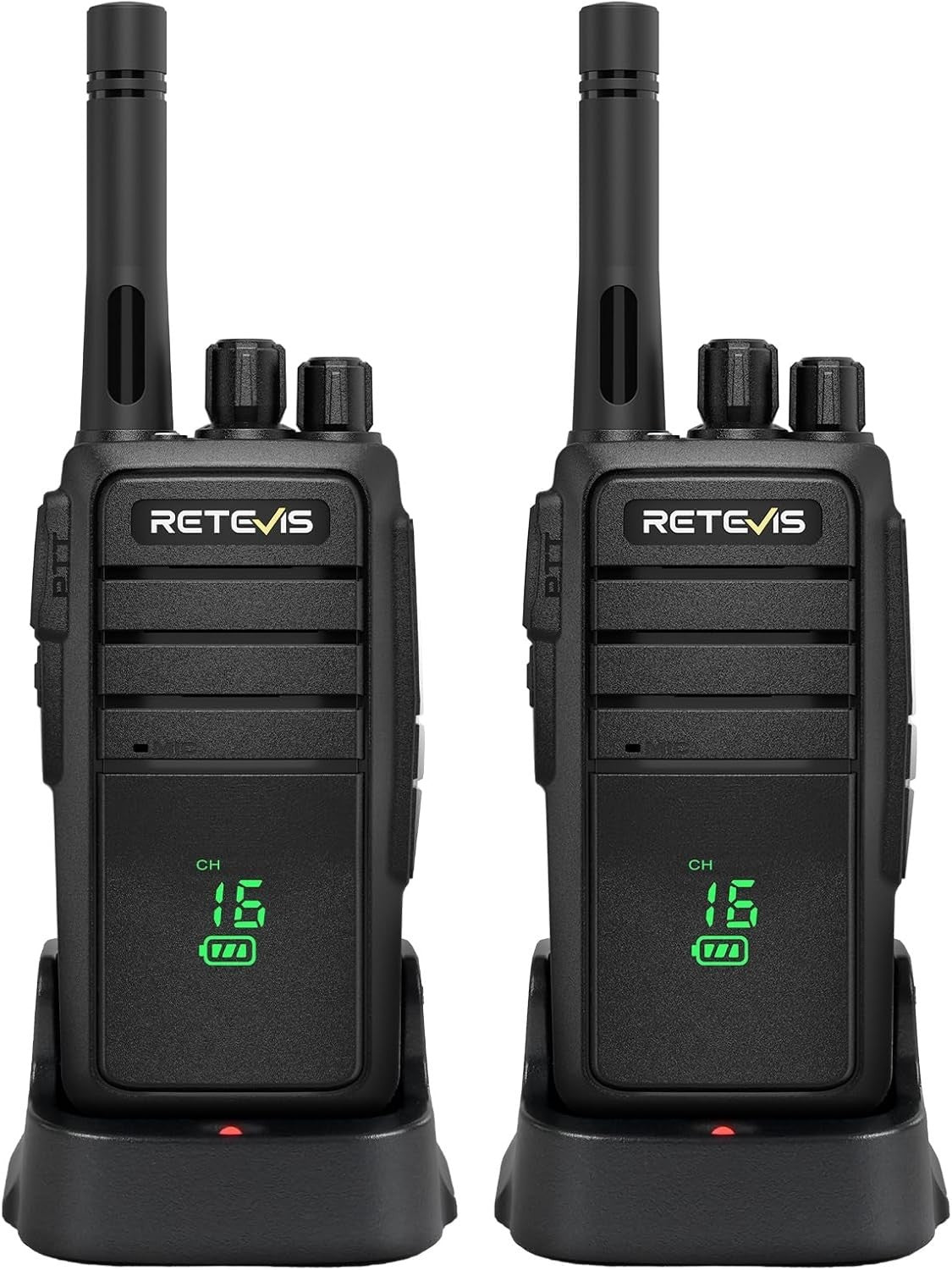Walkie Talkies 2 Pack License Free VOX Hidden Screen Type-C Radio