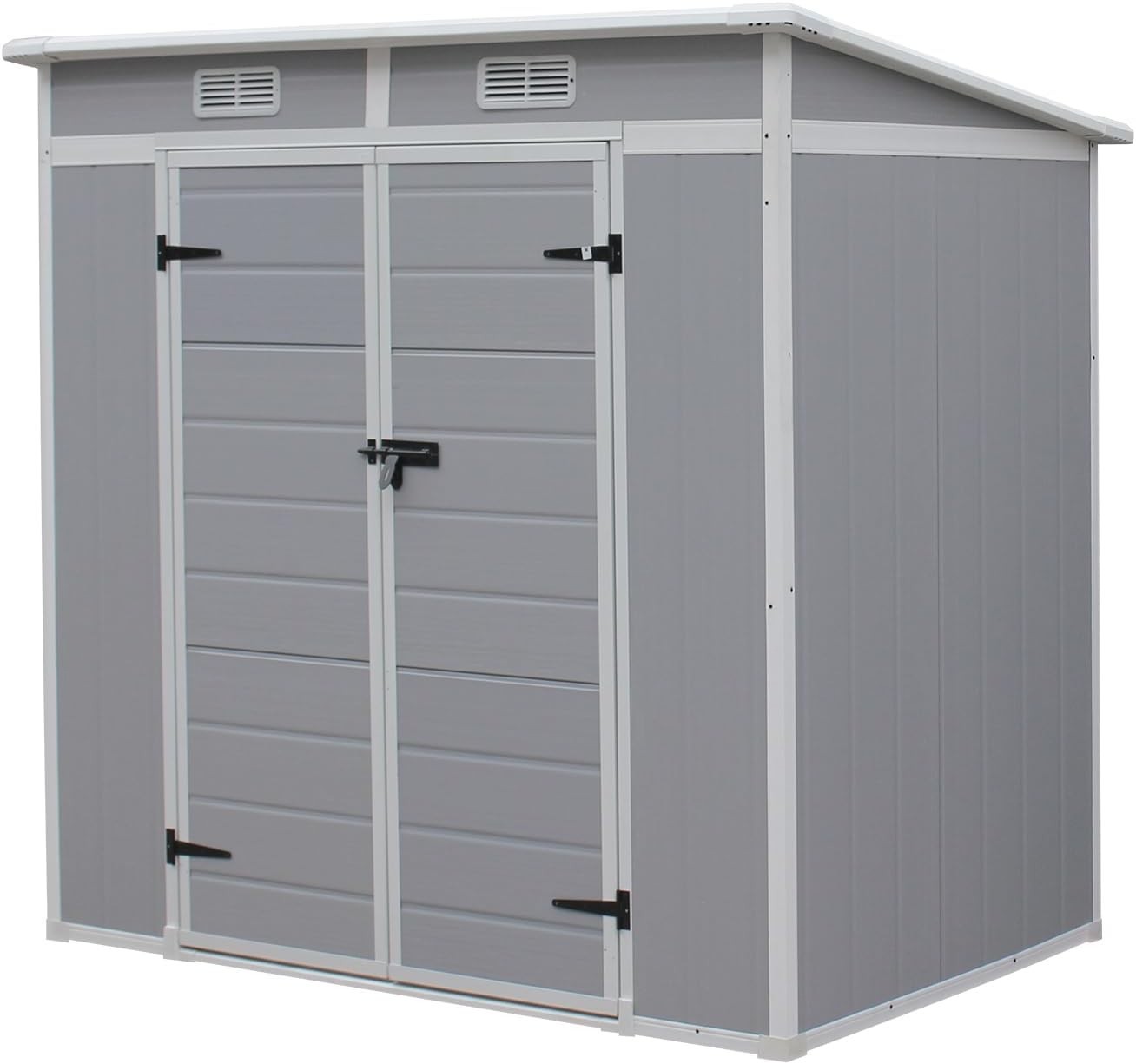 Plastic Garden Storage Shed 183x112cm Lockable Outdoor Tool Box