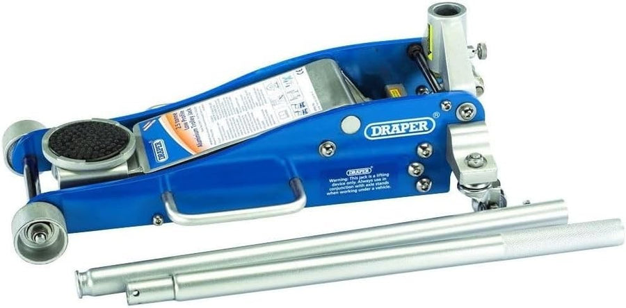 2.5 Ton Aluminium Steel Trolley Jack Quick Lift 102–465mm Low Profile Heavy Duty