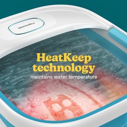 Collapsible Foot Spa Massager | HeatKeep Tech & Bubble Massage