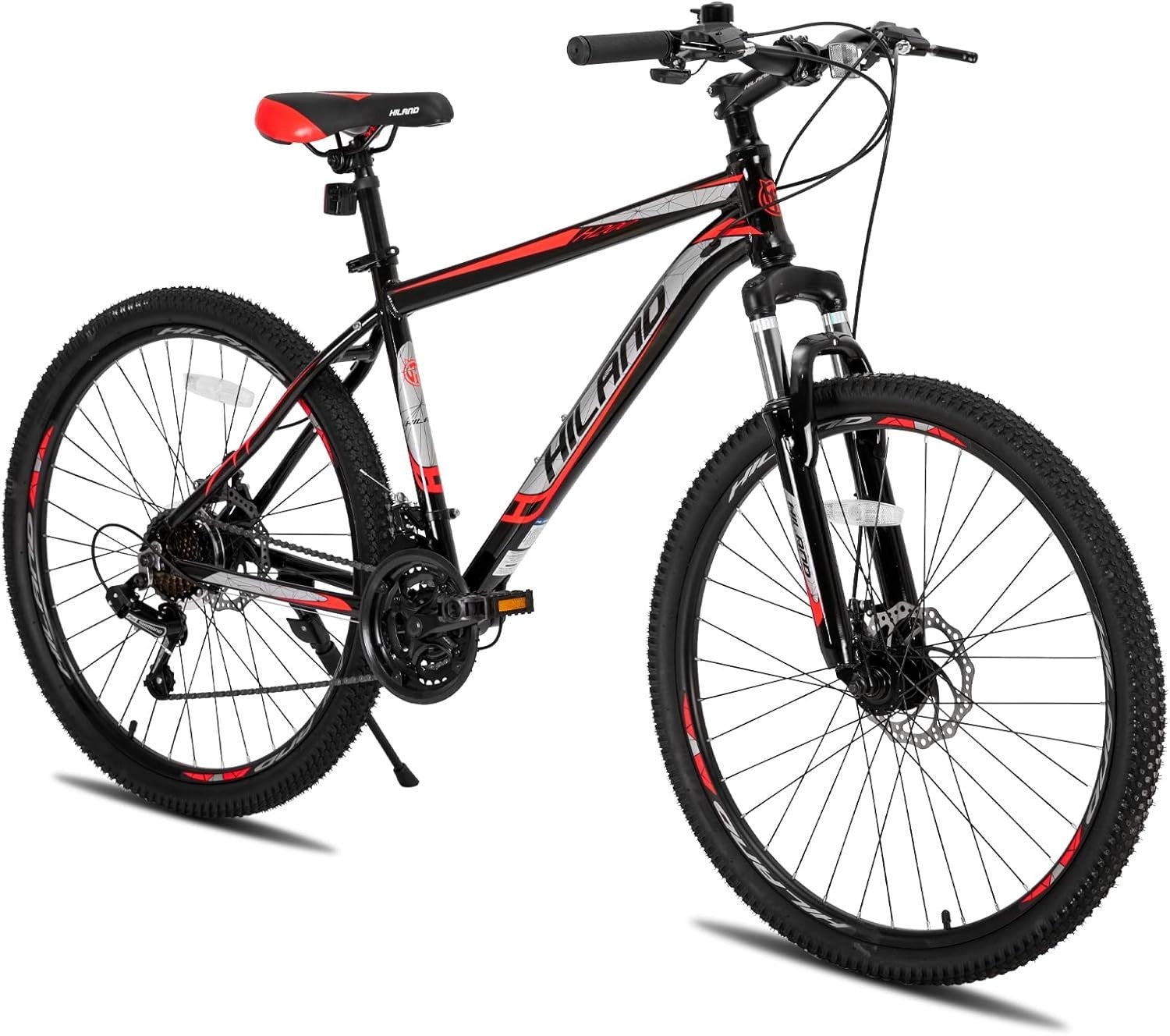26” Mountain Bike 21-Speed Aluminum Frame Disc Brake MTB for Adults