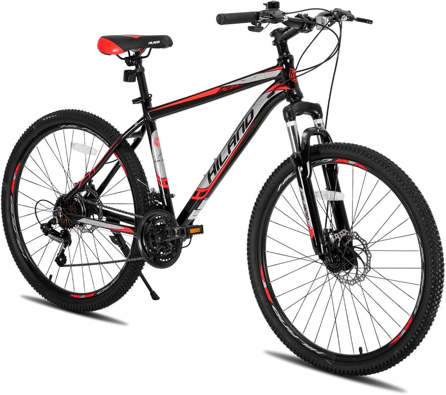 26” Mountain Bike 21-Speed Aluminum Frame Disc Brake MTB for Adults