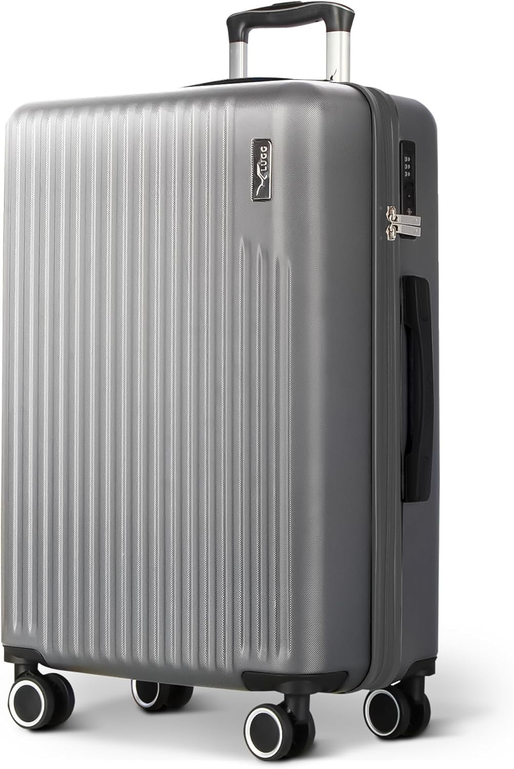 28in Extra Large Checked Suitcase ABS Hard Shell TSA Indent Lock Spinner