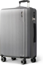 28in Extra Large Checked Suitcase ABS Hard Shell TSA Indent Lock Spinner