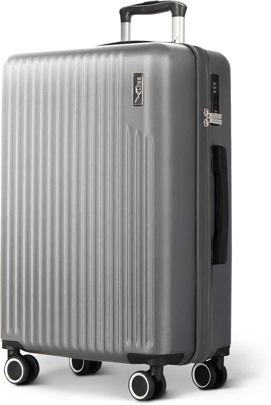 28in Extra Large Checked Suitcase ABS Hard Shell TSA Indent Lock Spinner