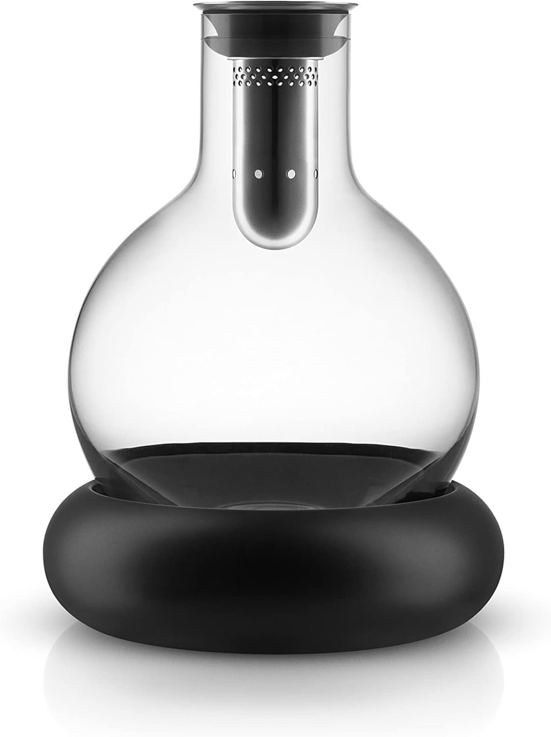 Chilled Wine Decanter With Cooling Base Glass Carafe 750ml Bar Table