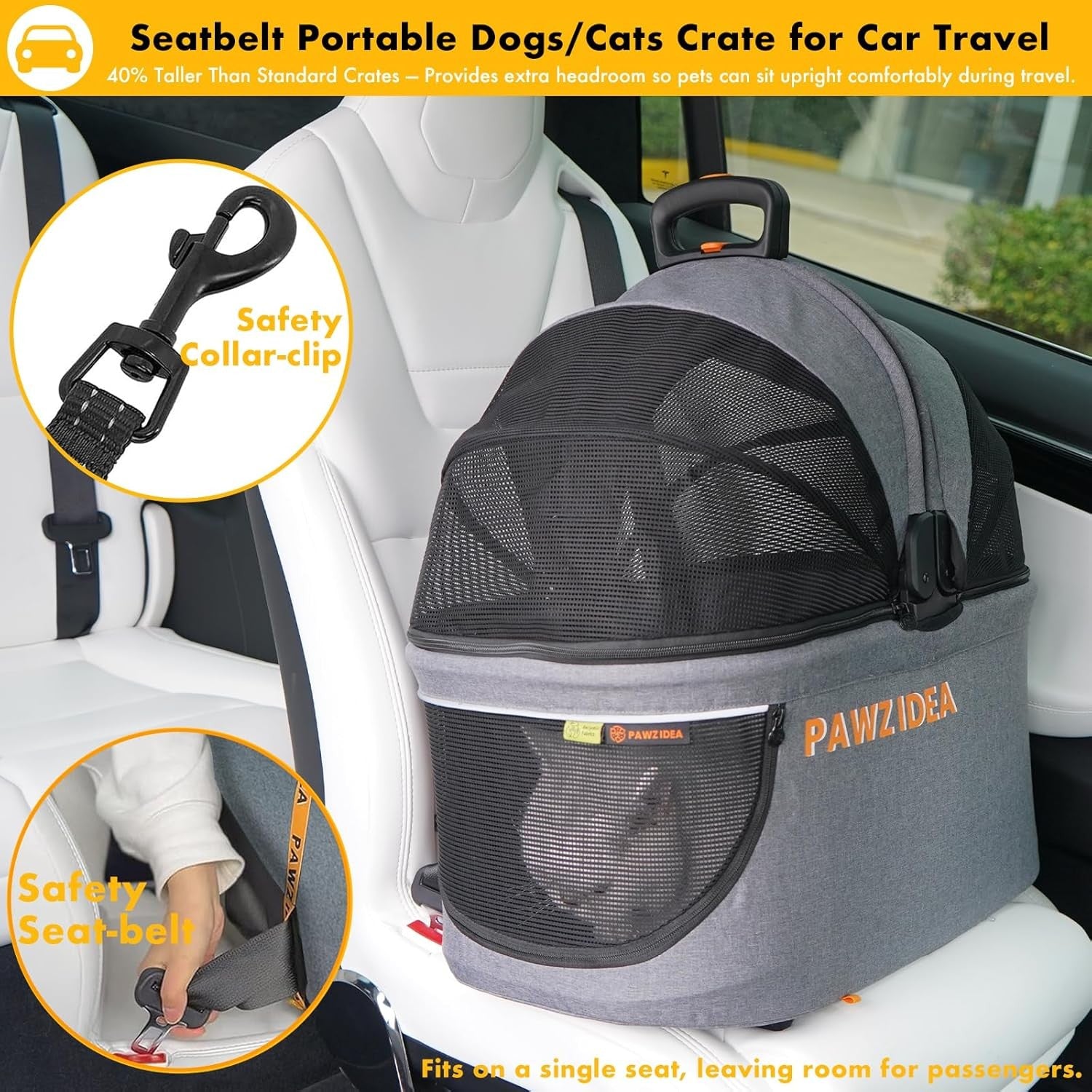 4 in 1 Pet Stroller Dog Cat Pushchair Detachable Carrier Jogger
