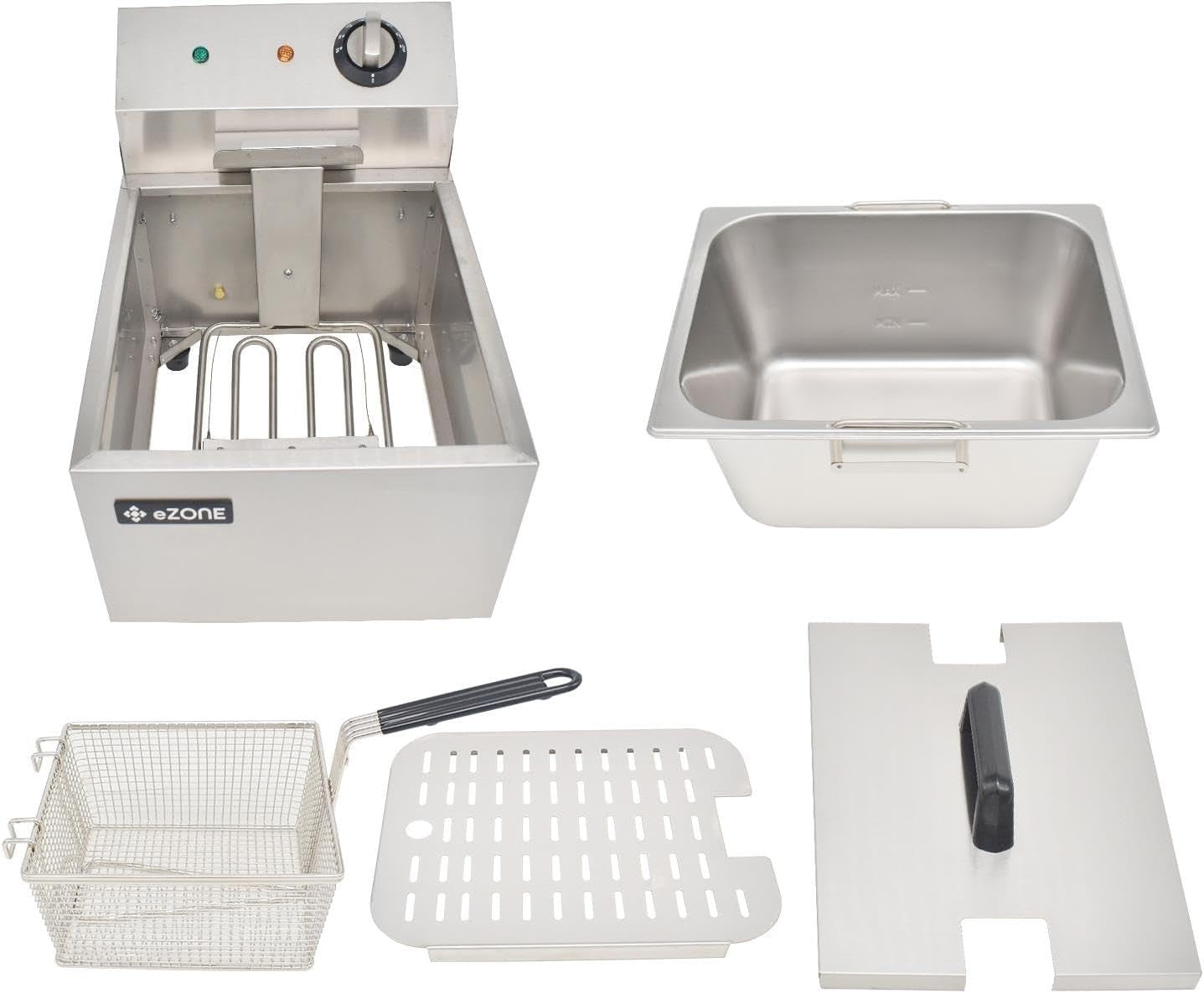 Commercial Electric Deep Fryer 5L Single Tank 3000W Countertop