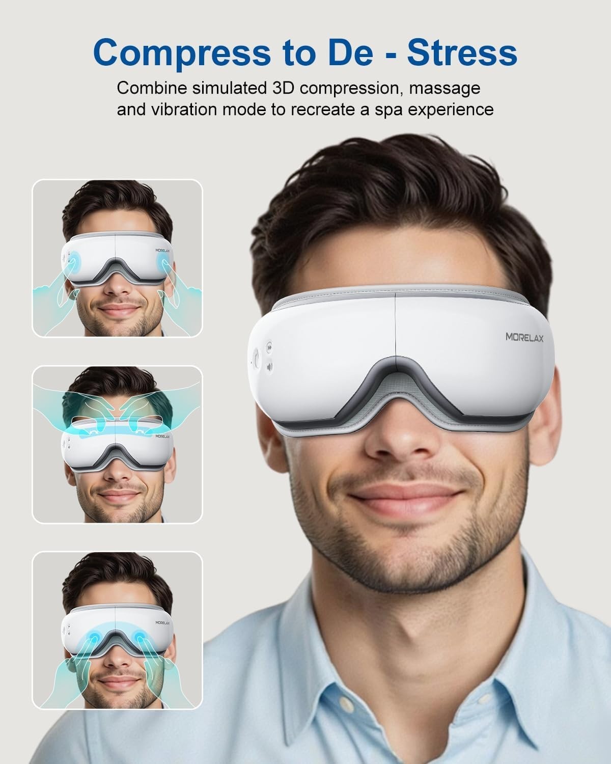 Heated Eye Massager Bluetooth Music Sleep Mask Headache Relief