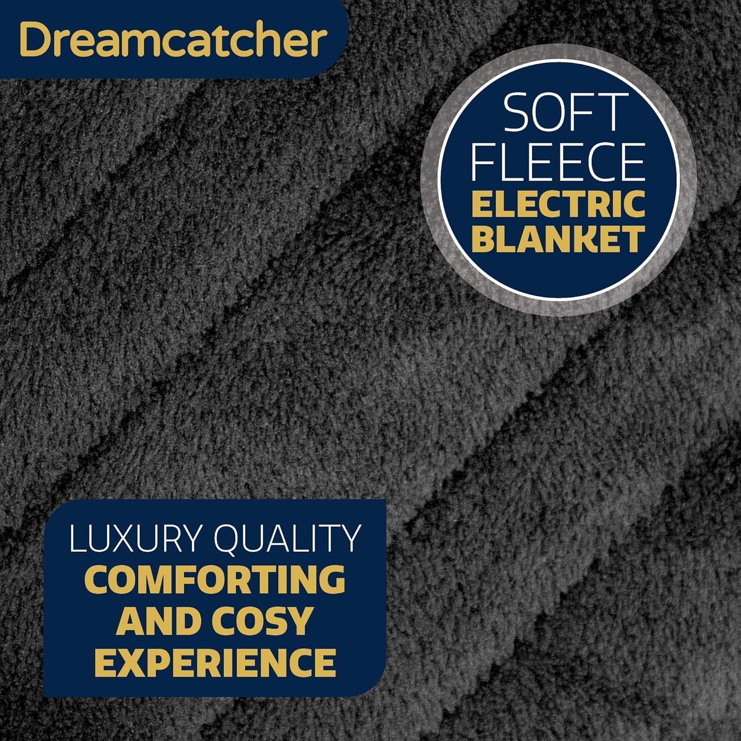 Electric Heated Throw Blanket 160x120cm 9 Heat Levels Timer Washable Black