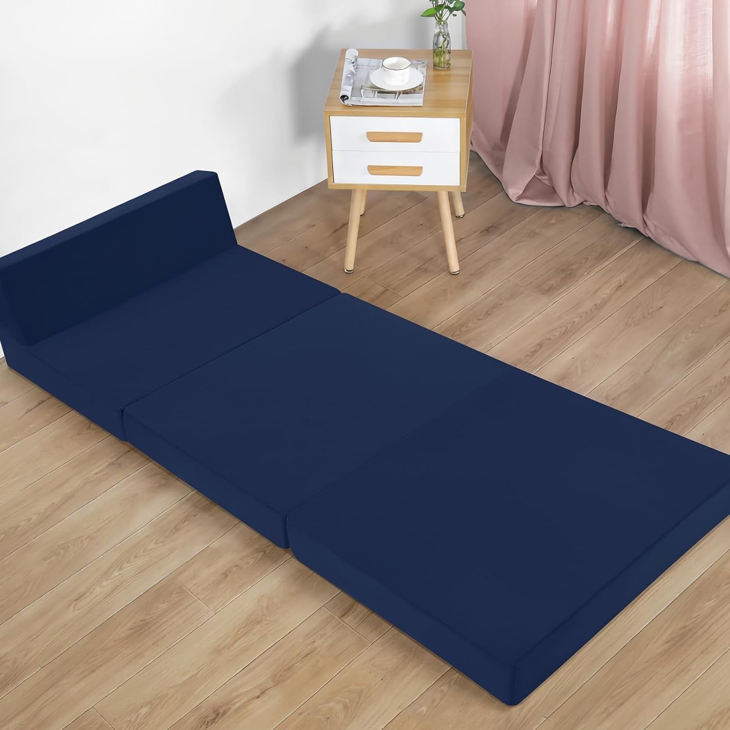 Folding Floor Mattress Sofa Bed Double 195x120cm Portable Foldable Guest Bed