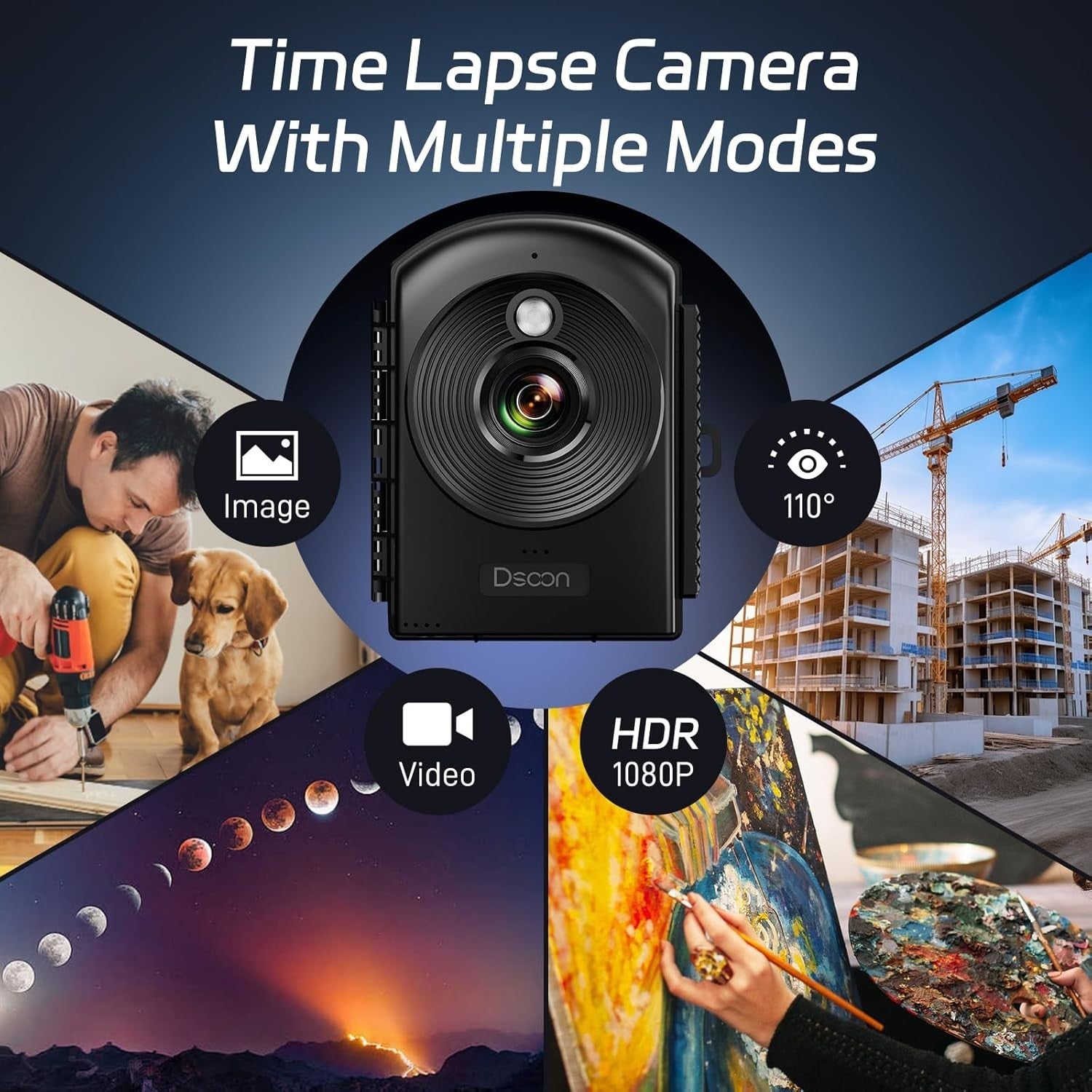 1080P Time Lapse Camera Outdoor Construction Waterproof 180 Day Standby