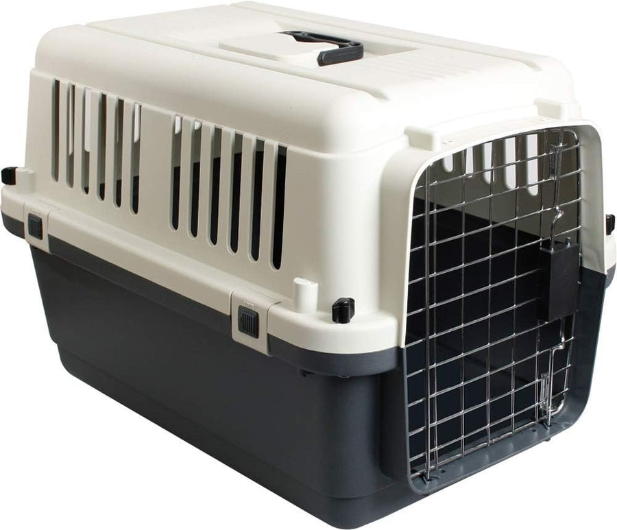 Lockable Front-Load Pet Travel Crate IATA Approved 61x40x40cm Portable
