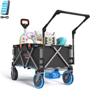 Electric Folding Festival Wagon 200L 60kg Off-Road Push Pull Beach Trolley Cart