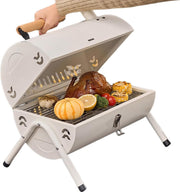 Portable Stainless Steel Charcoal BBQ Grill Foldable Double-Sided