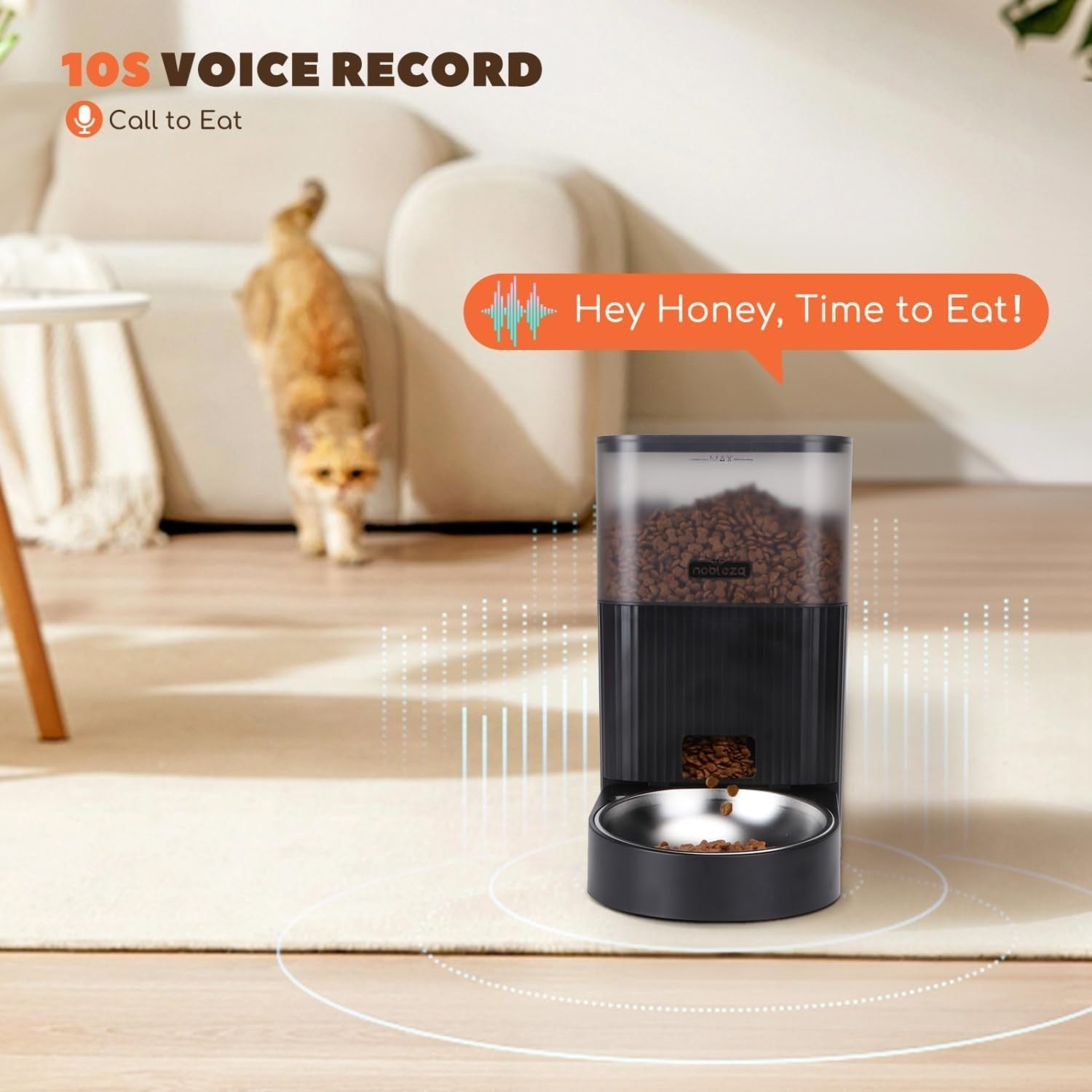 4.2L Smart Automatic Cat Feeder WiFi App Alexa Voice Food Dispenser