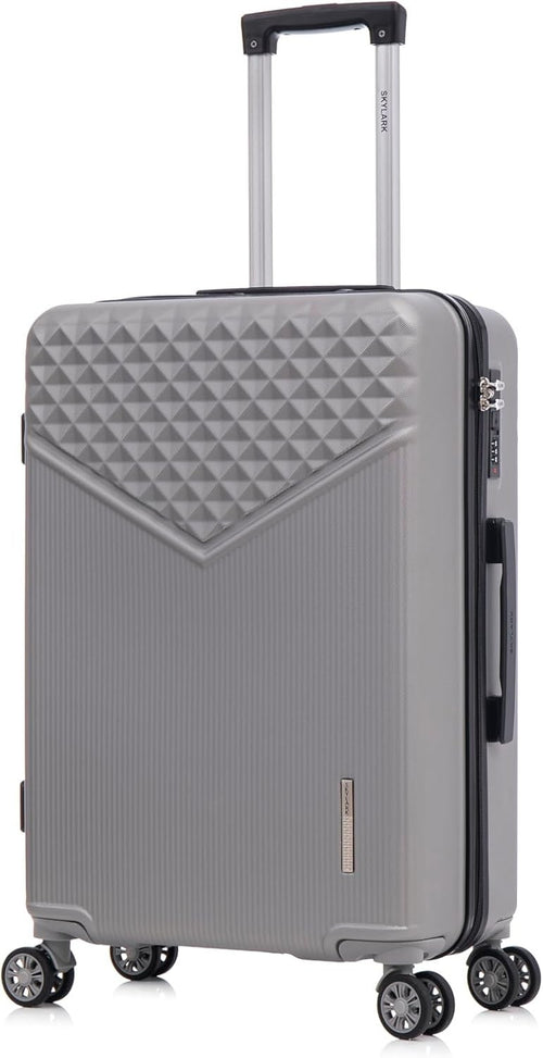 Medium 24” ABS Check In Suitcase Lightweight Hard Shell 4 Wheel Spinner