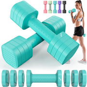Adjustable Dumbbell Set for Women 2–5lb Pair Non-Slip 4-in-1 Home Gym