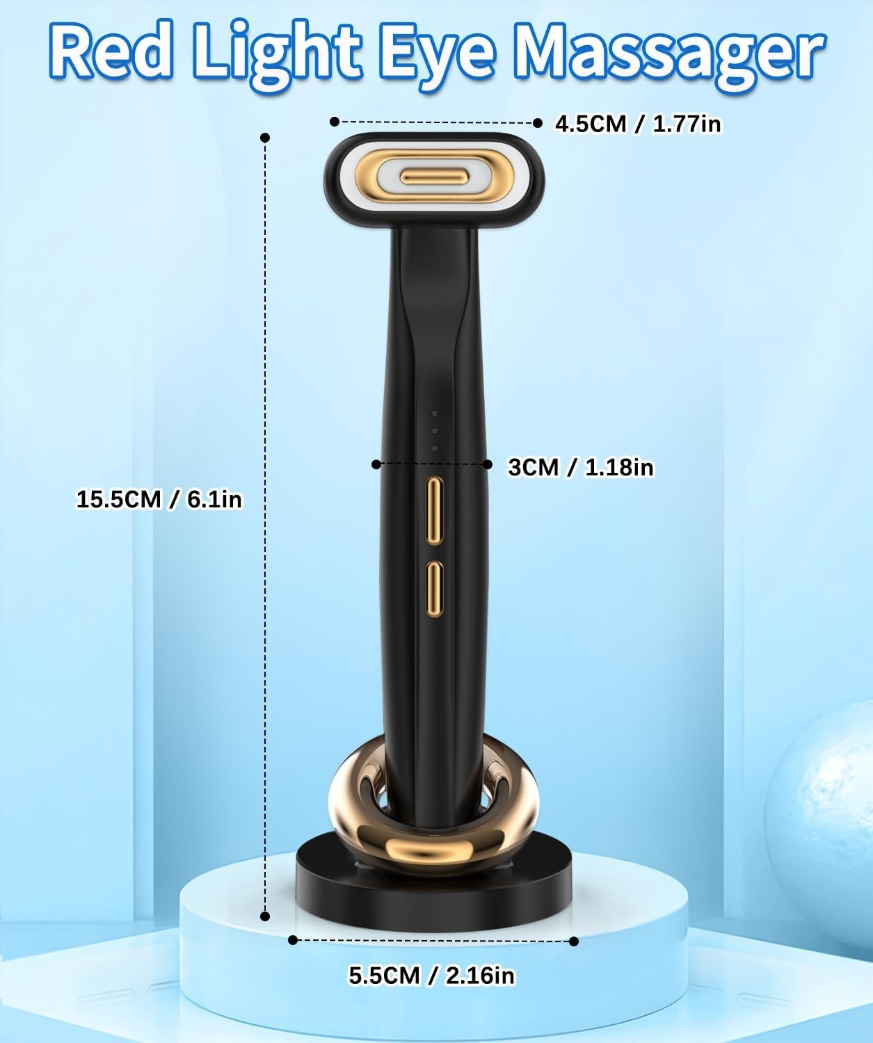 Red Light Therapy Wand EMS Microcurrent Face Eye Lift Tool
