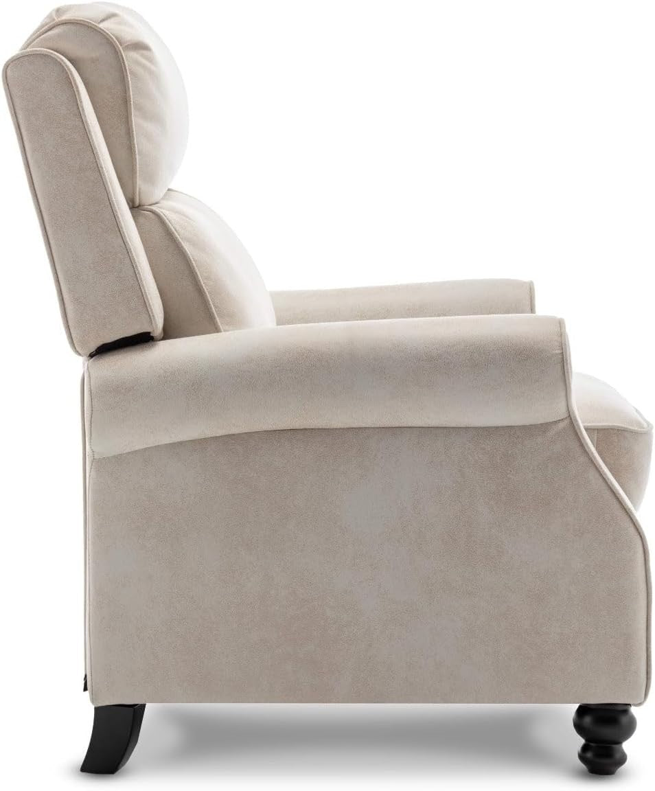 Cream Recliner Armchair Chair High Seat Faux Leather Elderly Support