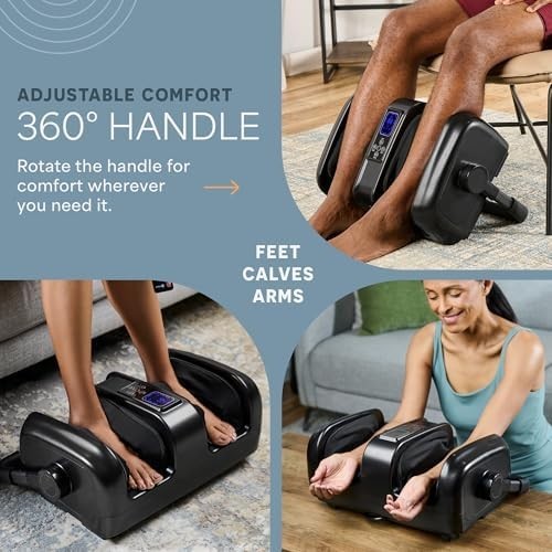 Electric Foot & Calf Massager with Heat Shiatsu for Pain Relief & Circulation