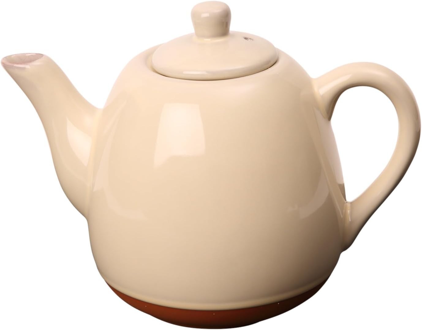 Terracotta Teapot 800ml Stone Glazed Rustic Tea Pot Grey Handmade