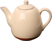 Terracotta Teapot 800ml Stone Glazed Rustic Tea Pot Grey Handmade