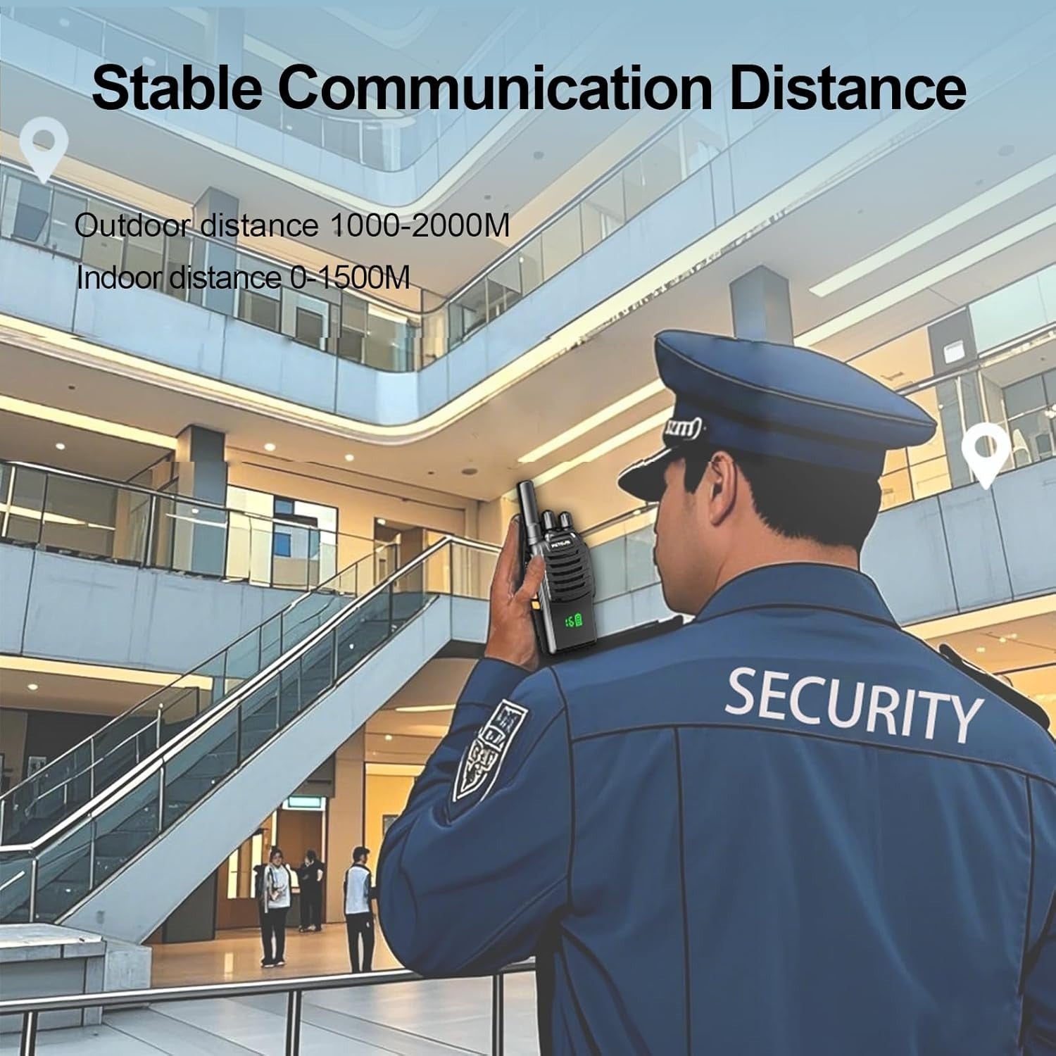 Walkie Talkies 3 Pack Rechargeable USB-C 2 Way Radio Screen VOX