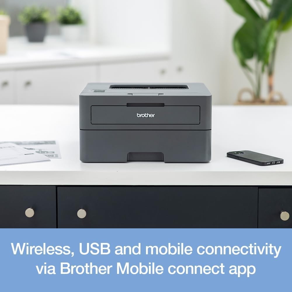 Mono Wireless A4 Laser Printer | Fast 32ppm | Auto Duplex | Dark Grey
