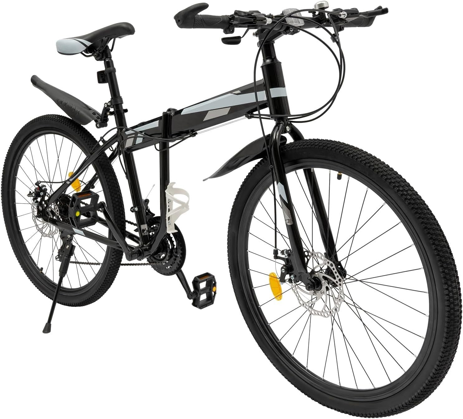 Folding 26" Mountain Bike 21-Speed MTB Disc Brakes Adult Off-Road Cycle