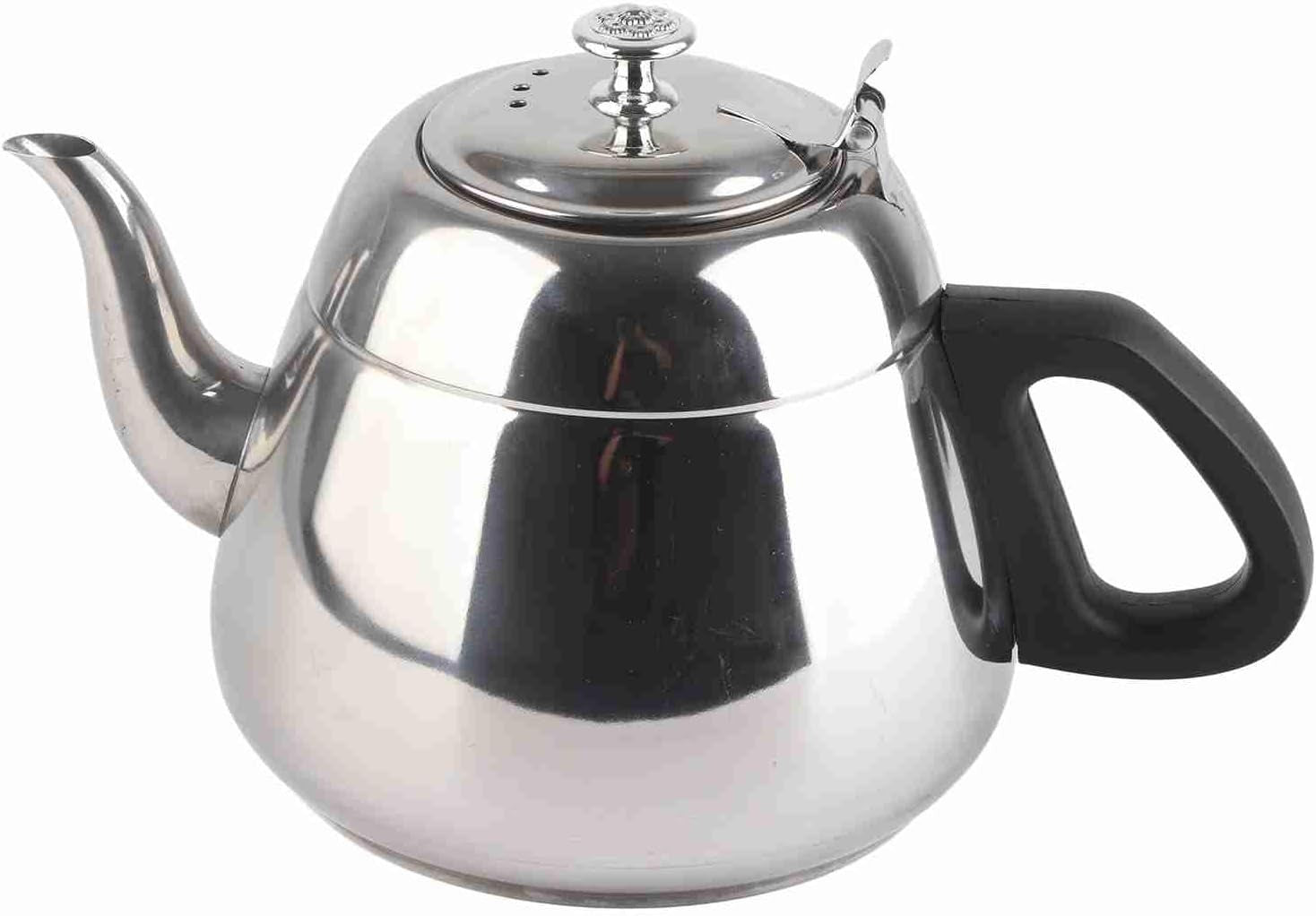 2L Stainless Steel Teapot with Strainer Induction Hob Tea Coffee Pot