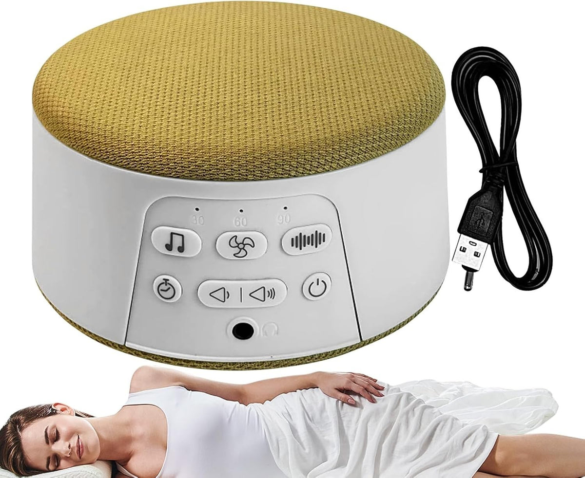 White Noise Machine for Sleep – Rechargeable Soother with Timer & Travel