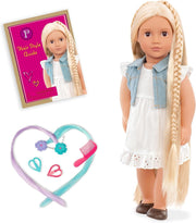 18in Hair Play Doll Blonde Long Hair Styling Accessories Gift for Kids