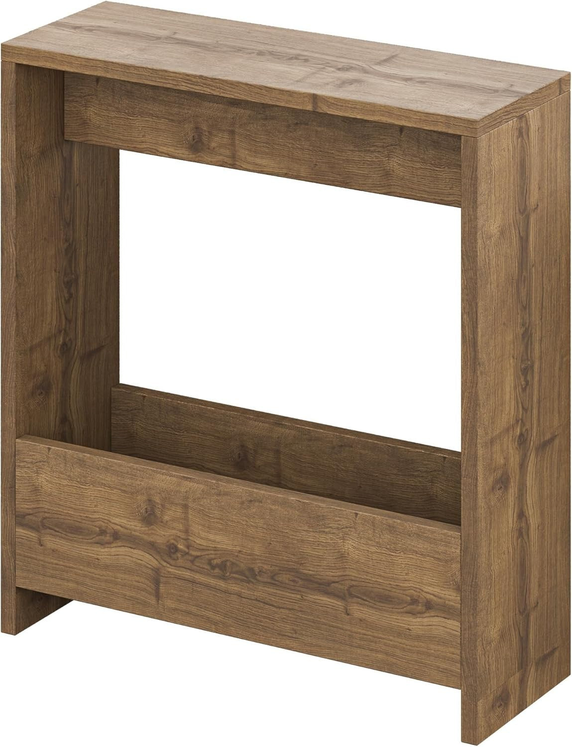 Space-Saving Side Table with Magazine Rack - Stylish Storage & Small Footprint