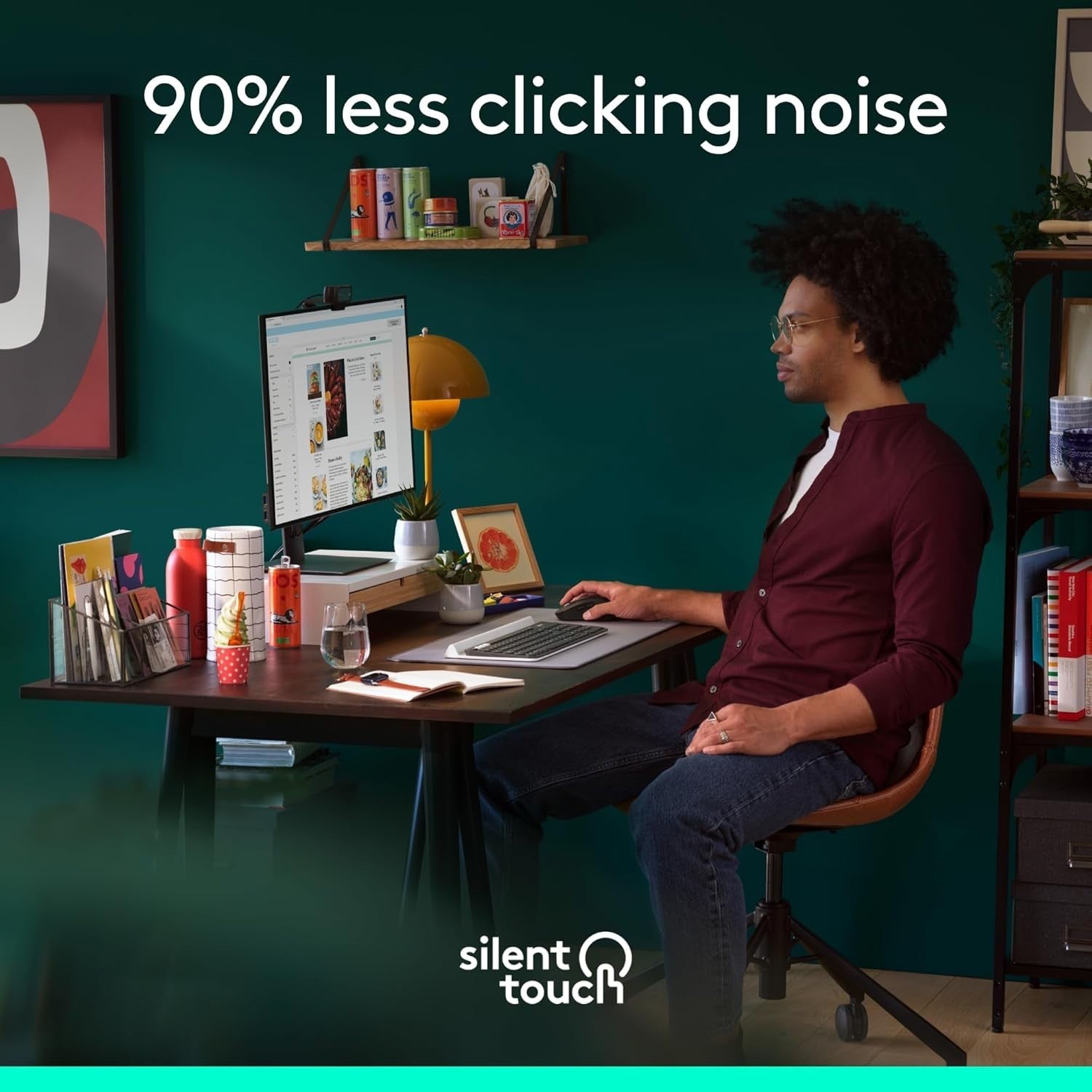 Wireless Mouse Silent Click Bluetooth Multi Device Ergonomic Small Medium Hands