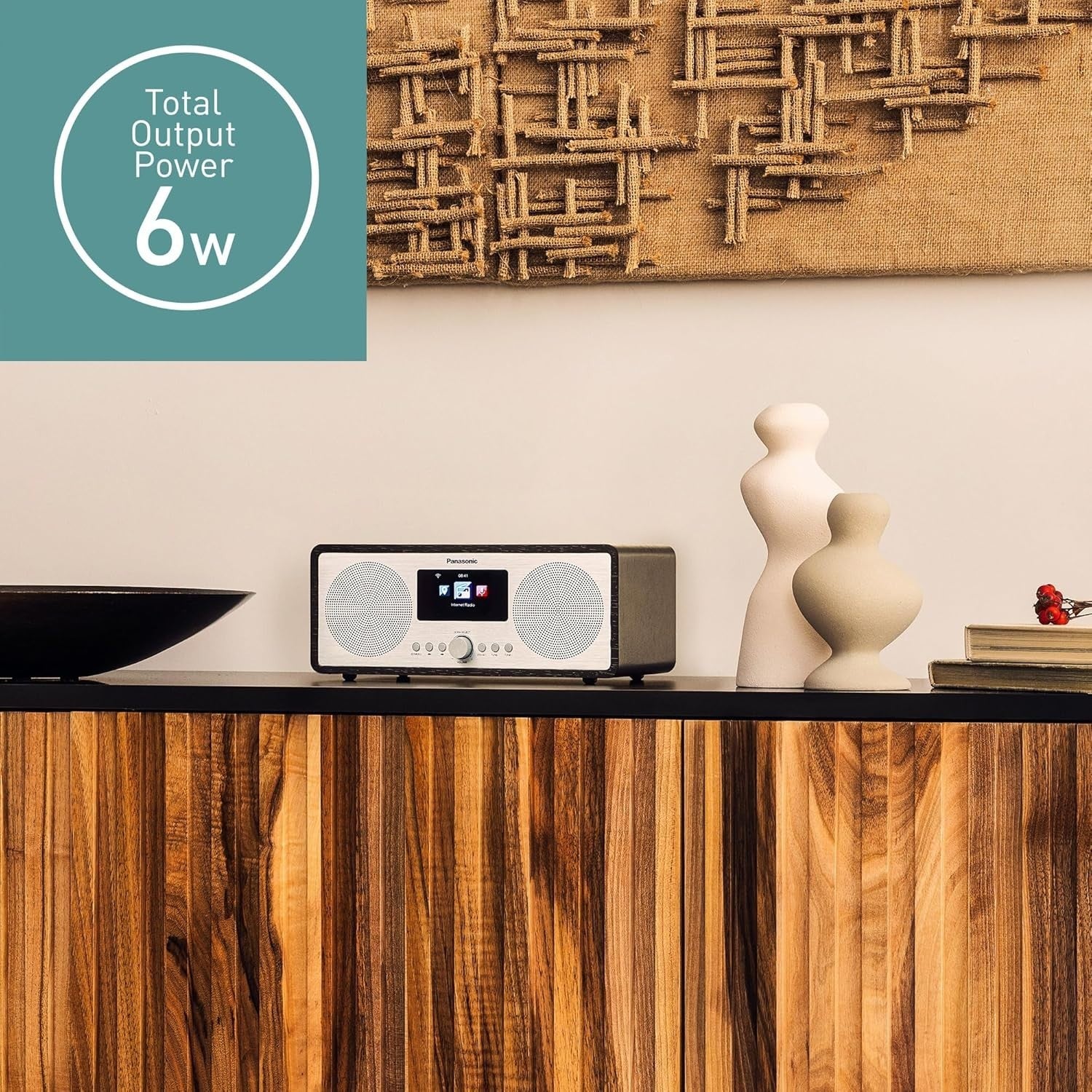 Internet DAB+/FM Radio with Bluetooth, USB Charging & Alarm